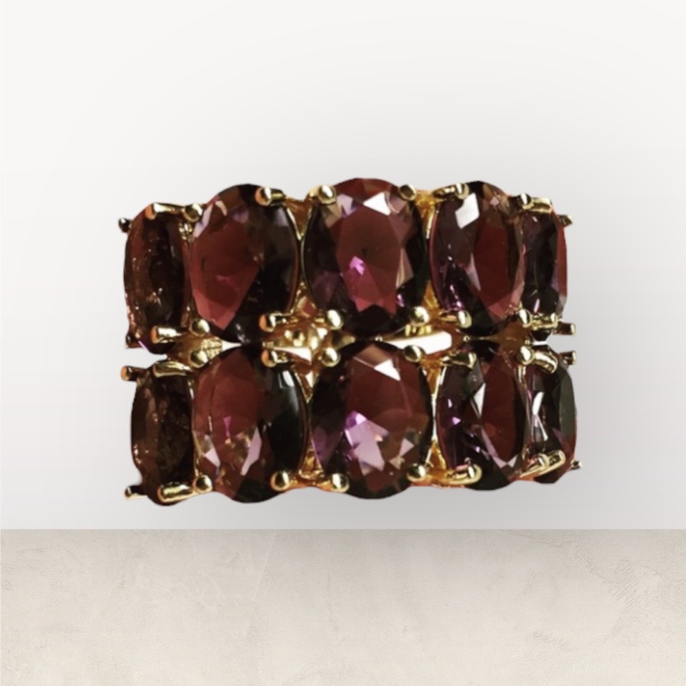 Purple Luxury Simulated Amethyst Ring Sz 8